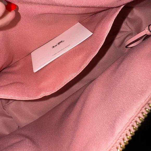 Coach Pink Quilted Shoulder Bag - Picture 3 of 3